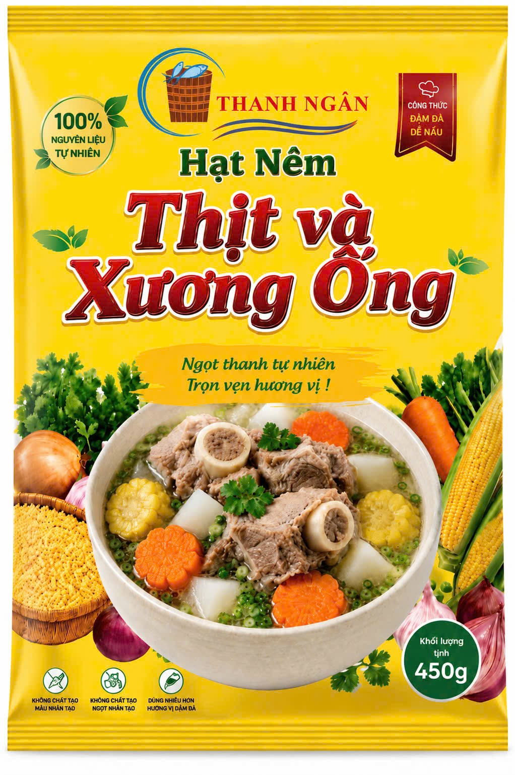Hạt nêm thịt và xương ống 450gram